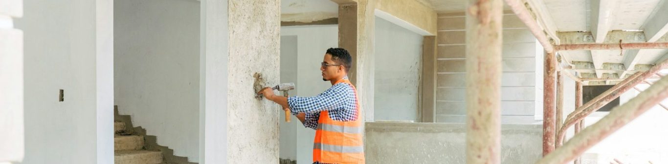 Construction and renovation project representing small business and fix and flip financing.